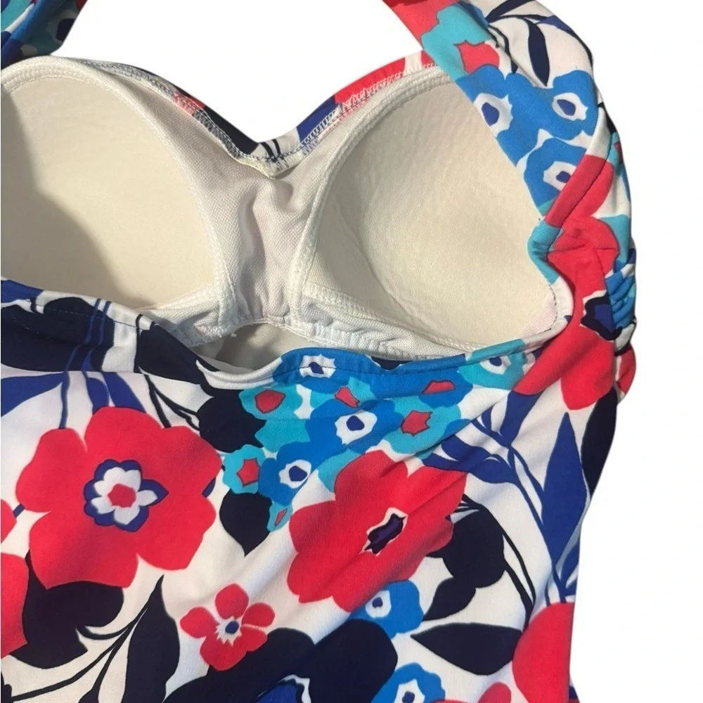 Catalina Swimsuit Women’s Small Floral Skirt Dress Halter Suddenly Slim Beach